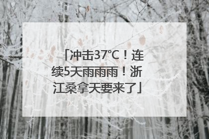 冲击37℃！连续5天雨雨雨！浙江桑拿天要来了