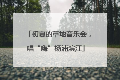 初夏的草地音乐会，唱“嗨”杨浦滨江