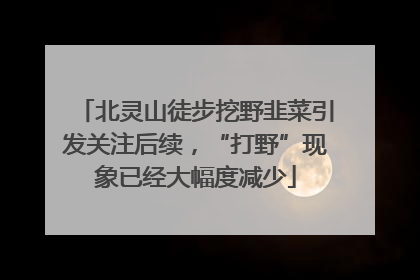 北灵山徒步挖野韭菜引发关注后续，“打野”现象已经大幅度减少