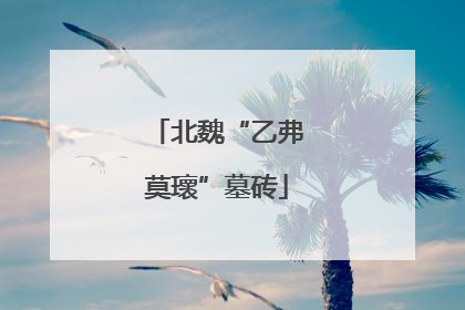 北魏“乙弗莫瓌”墓砖