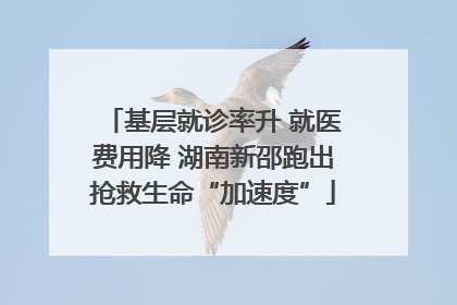 基层就诊率升 就医费用降 湖南新邵跑出抢救生命“加速度”