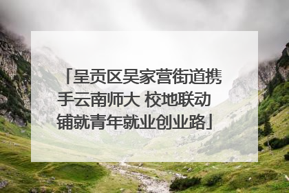 呈贡区吴家营街道携手云南师大 校地联动铺就青年就业创业路