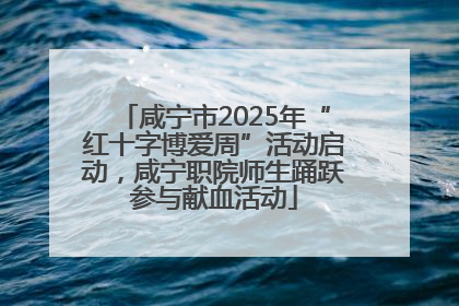 咸宁市2025年“红十字博爱周”活动启动，咸宁职院师生踊跃参与献血活动