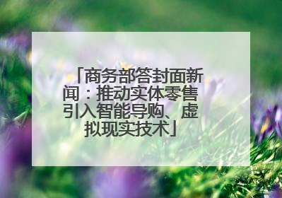 商务部答封面新闻：推动实体零售引入智能导购、虚拟现实技术