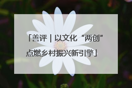善评｜以文化“两创”点燃乡村振兴新引擎
