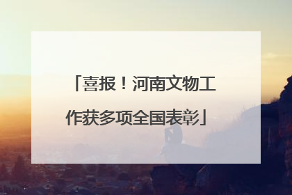 喜报！河南文物工作获多项全国表彰