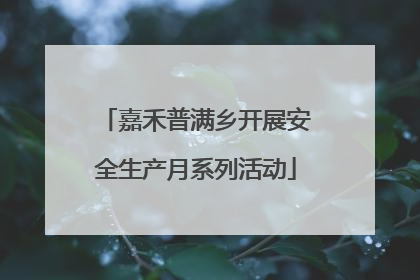 嘉禾普满乡开展安全生产月系列活动