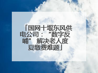 国网十堰东风供电公司：“数字反哺” 解决老人度夏缴费难题