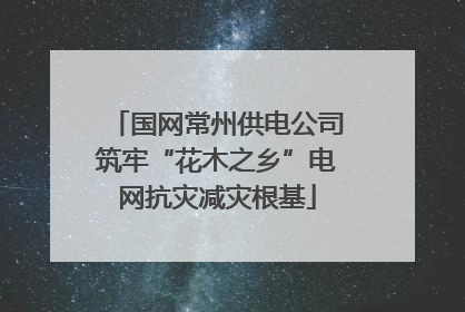 国网常州供电公司筑牢“花木之乡”电网抗灾减灾根基