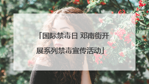 国际禁毒日 邓南街开展系列禁毒宣传活动