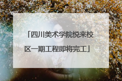 四川美术学院悦来校区一期工程即将完工