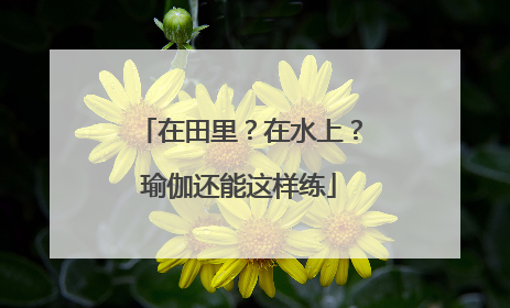 在田里？在水上？瑜伽还能这样练