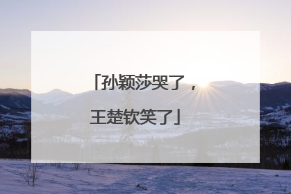 孙颖莎哭了，王楚钦笑了