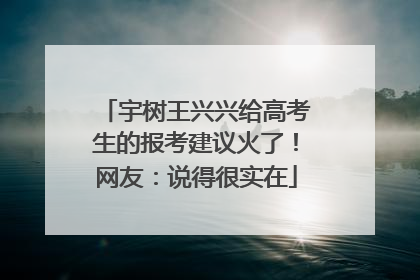 宇树王兴兴给高考生的报考建议火了！网友：说得很实在