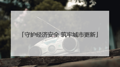 守护经济安全 筑牢城市更新