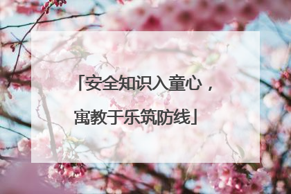 安全知识入童心，寓教于乐筑防线
