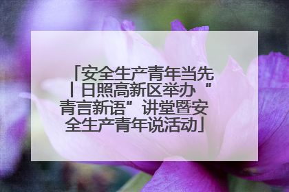 安全生产青年当先丨日照高新区举办“青言新语”讲堂暨安全生产青年说活动