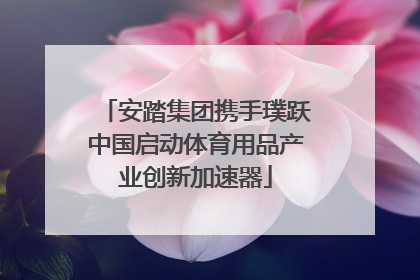安踏集团携手璞跃中国启动体育用品产业创新加速器