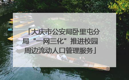 大庆市公安局卧里屯分局“一网三化”推进校园周边流动人口管理服务