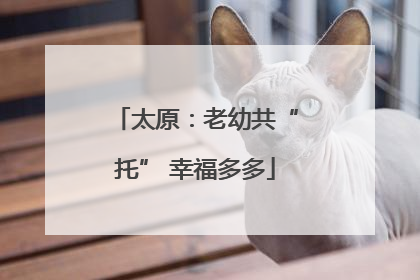 太原：老幼共“托” 幸福多多