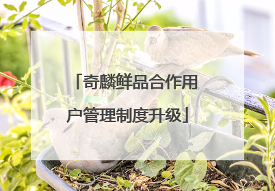 奇麟鲜品合作用户管理制度升级