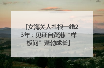 女海关人扎根一线23年：见证自贸港“样板间”蓬勃成长
