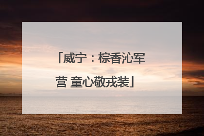 威宁：棕香沁军营 童心敬戎装