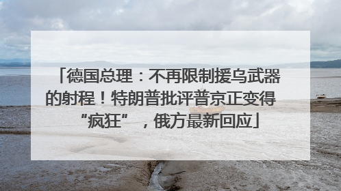德国总理：不再限制援乌武器的射程！特朗普批评普京正变得“疯狂”，俄方最新回应
