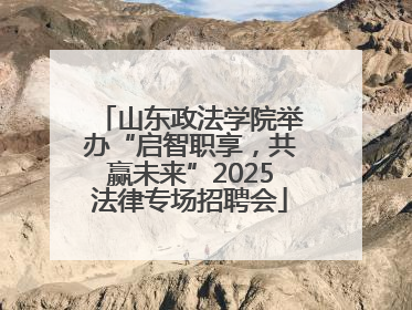 山东政法学院举办“启智职享，共赢未来”2025法律专场招聘会