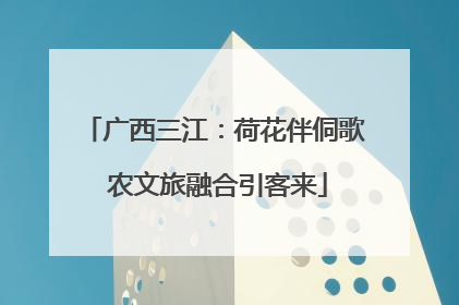 广西三江：荷花伴侗歌 农文旅融合引客来
