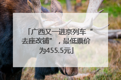 广西又一进京列车“去座改铺”，最低票价为455.5元