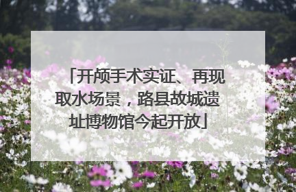 开颅手术实证、再现取水场景，路县故城遗址博物馆今起开放
