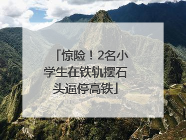 惊险！2名小学生在铁轨摆石头逼停高铁