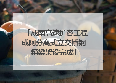 成南高速扩容工程成阿分离式立交桥钢箱梁架设完成
