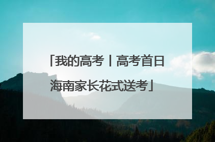我的高考丨高考首日 海南家长花式送考