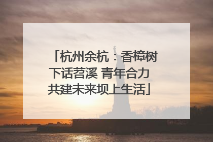 杭州余杭：香樟树下话苕溪 青年合力共建未来坝上生活