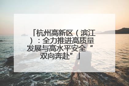 杭州高新区（滨江）：全力推进高质量发展与高水平安全“双向奔赴”
