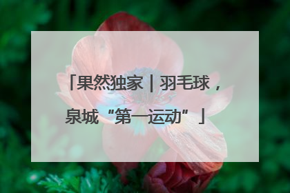 果然独家｜羽毛球，泉城“第一运动”