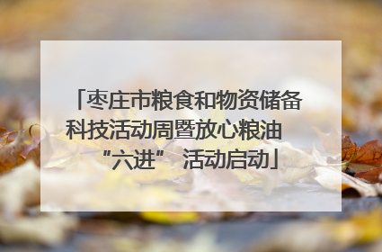 枣庄市粮食和物资储备科技活动周暨放心粮油 “六进” 活动启动