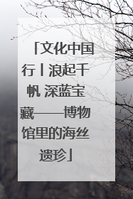 文化中国行丨浪起千帆 深蓝宝藏——博物馆里的海丝遗珍