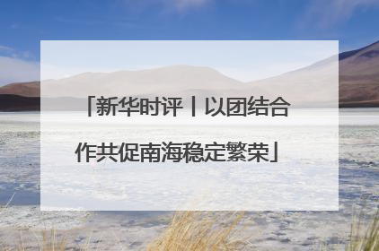 新华时评丨以团结合作共促南海稳定繁荣