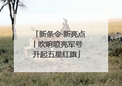 新条令·新亮点丨吹响嘹亮军号 升起五星红旗