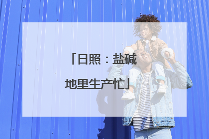 日照：盐碱地里生产忙