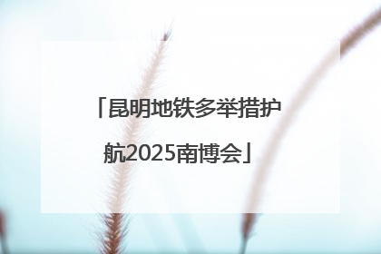 昆明地铁多举措护航2025南博会