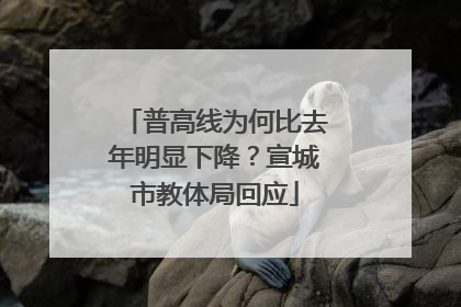普高线为何比去年明显下降？宣城市教体局回应