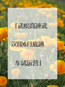 武松高速武汉段6月底通车试运营