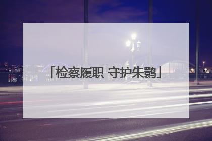 检察履职 守护朱鹮