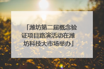 潍坊第二届概念验证项目路演活动在潍坊科技大市场举办
