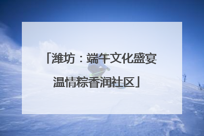 潍坊：端午文化盛宴 温情粽香润社区