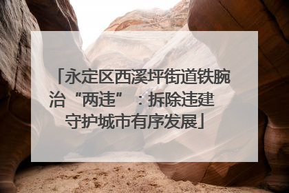永定区西溪坪街道铁腕治“两违”：拆除违建 守护城市有序发展